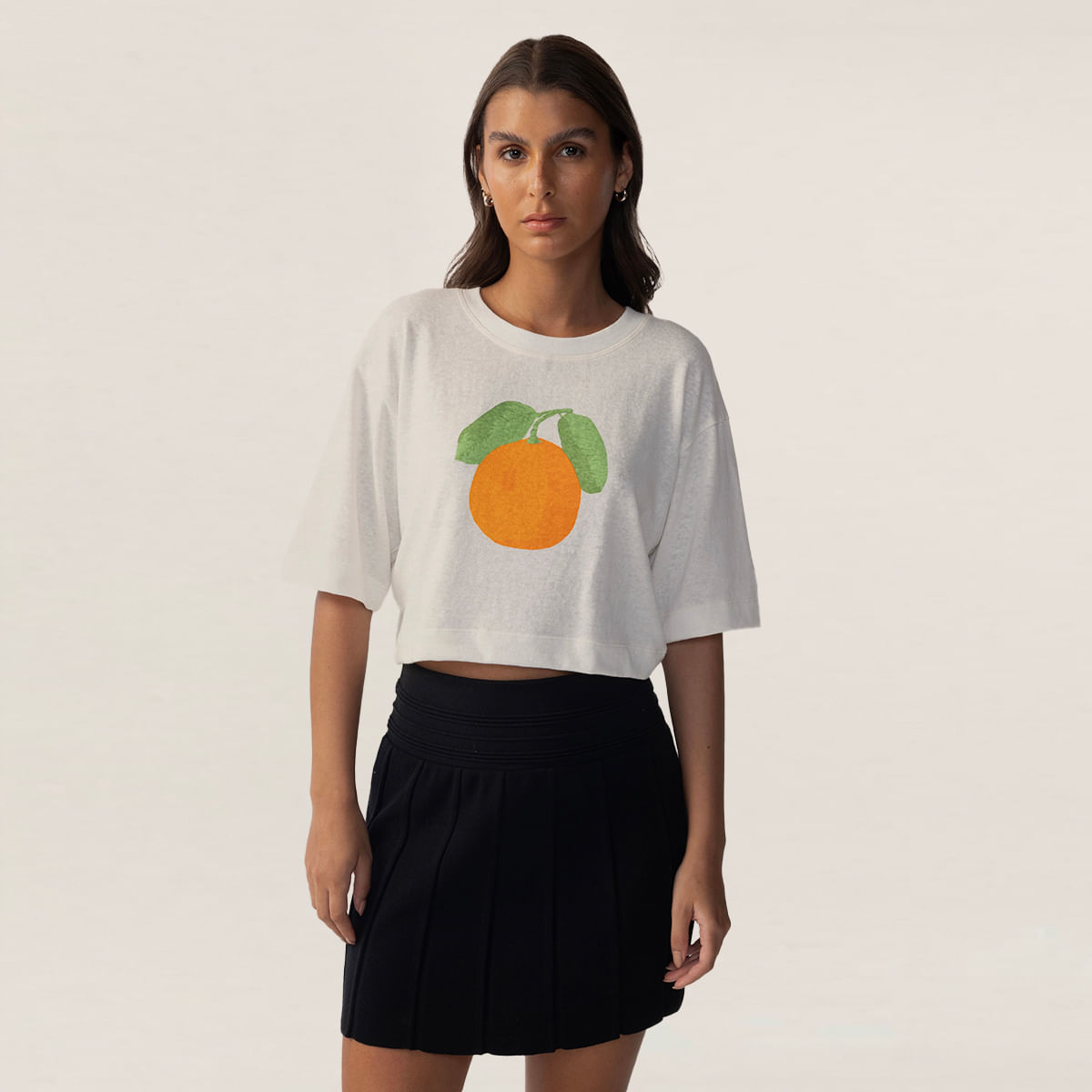 Camiseta Fila Oversized Orange Gt Feminina