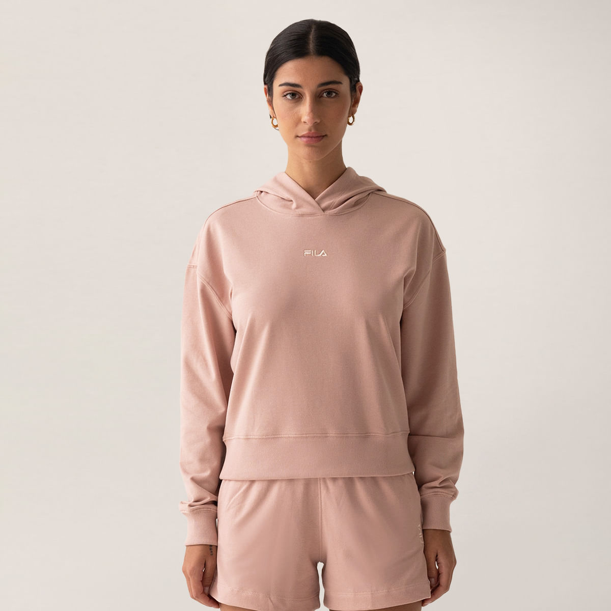 Casaco Com Capuz Fila Basic Classic Light Feminino