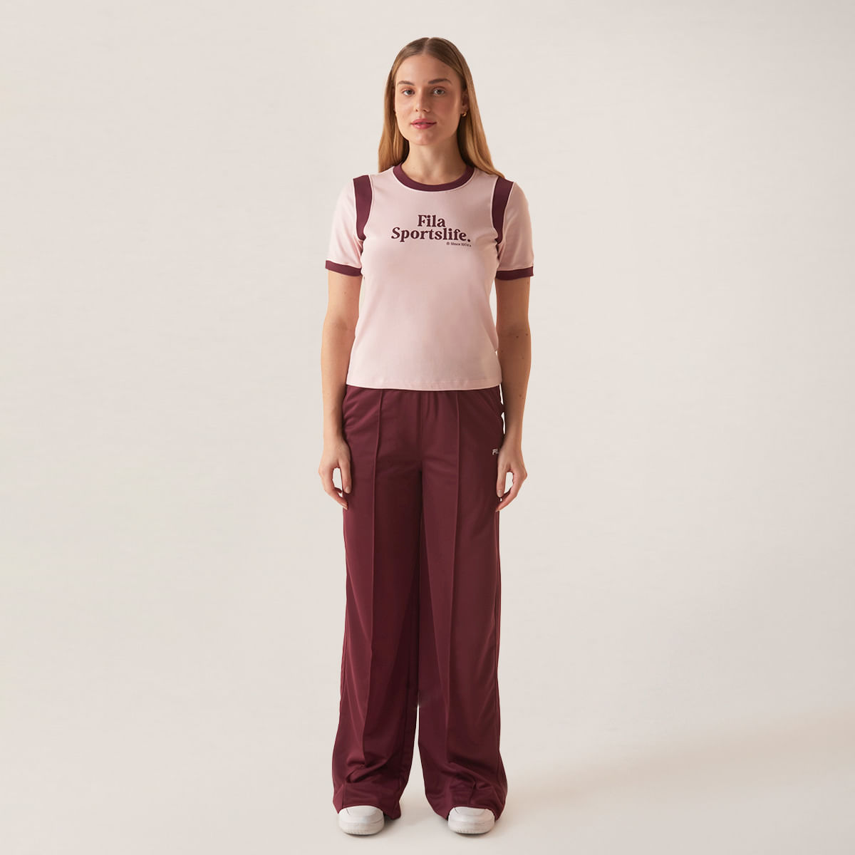 Calça Fila Wide Letter Feminina