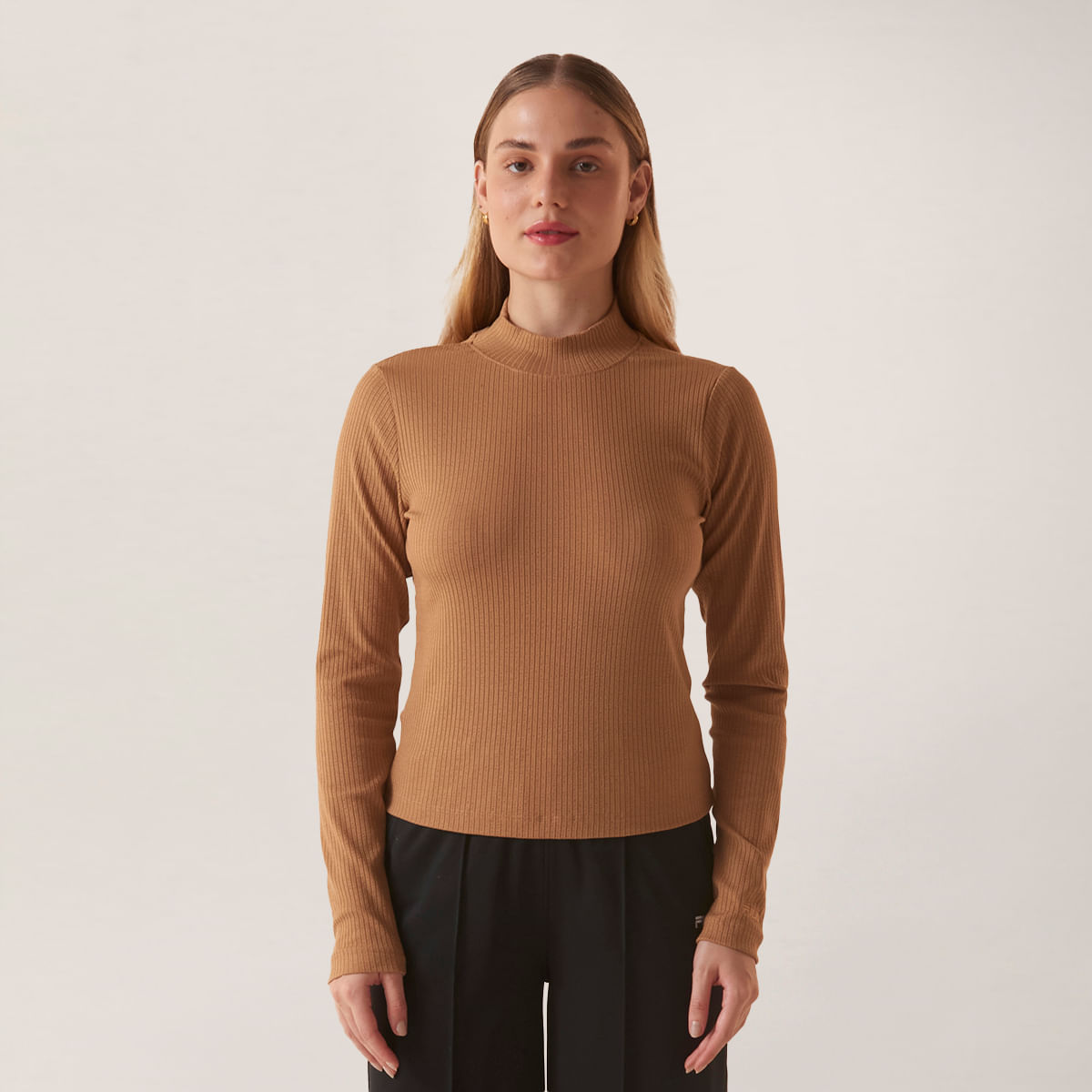 Blusa Manga Longa Fila Essentials Canelada Feminina
