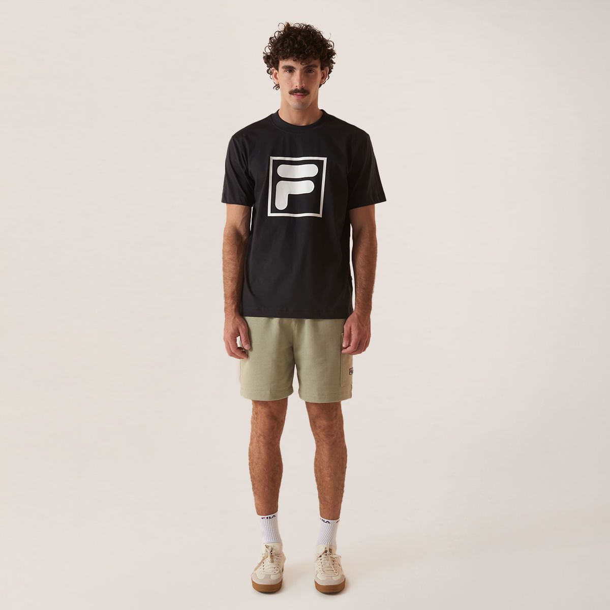 Bermuda Fila Comfort Cargo Letter Masculina